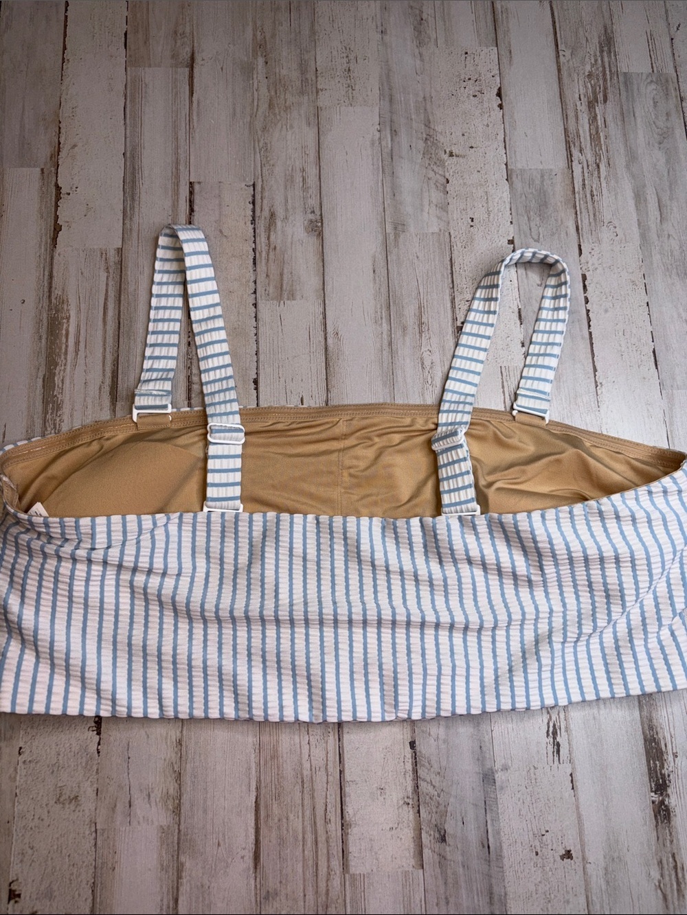 Old Navy Women's Striped Bikini Top Adjustable Straps Blue/White Plus Sz 4X NWT! - Picture 13 of 16